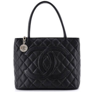 Chanel Medallion Tote Quilted Caviar #241889C24B